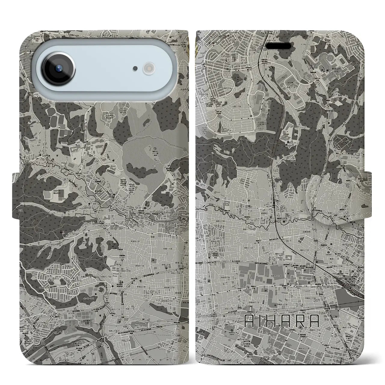 【相原（東京都）】地図柄iPhoneケース（手帳タイプ）