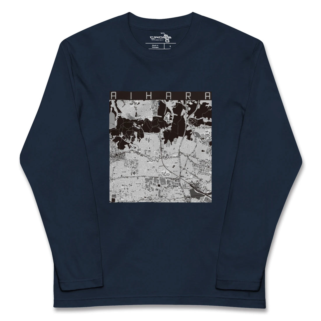 【相原（東京都）】地図柄ロングスリーブTシャツ