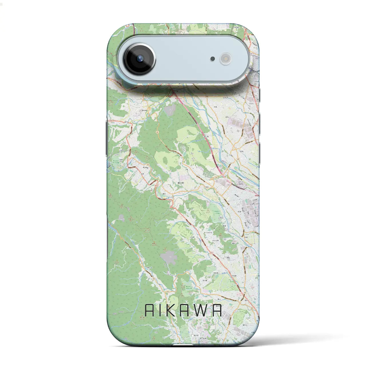 【愛川（神奈川県）】地図柄iPhoneケース（バックカバータイプ）