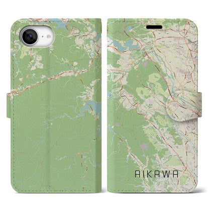 【愛川（神奈川県）】地図柄iPhoneケース（手帳タイプ）