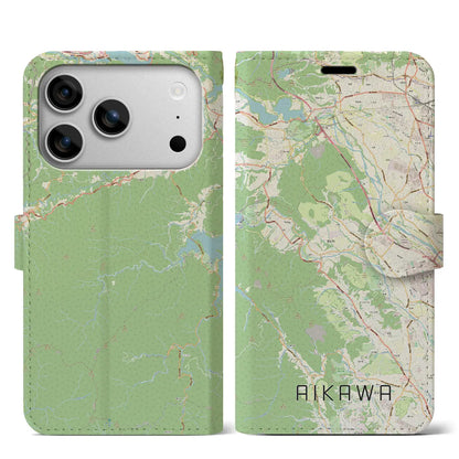 【愛川（神奈川県）】地図柄iPhoneケース（手帳タイプ）