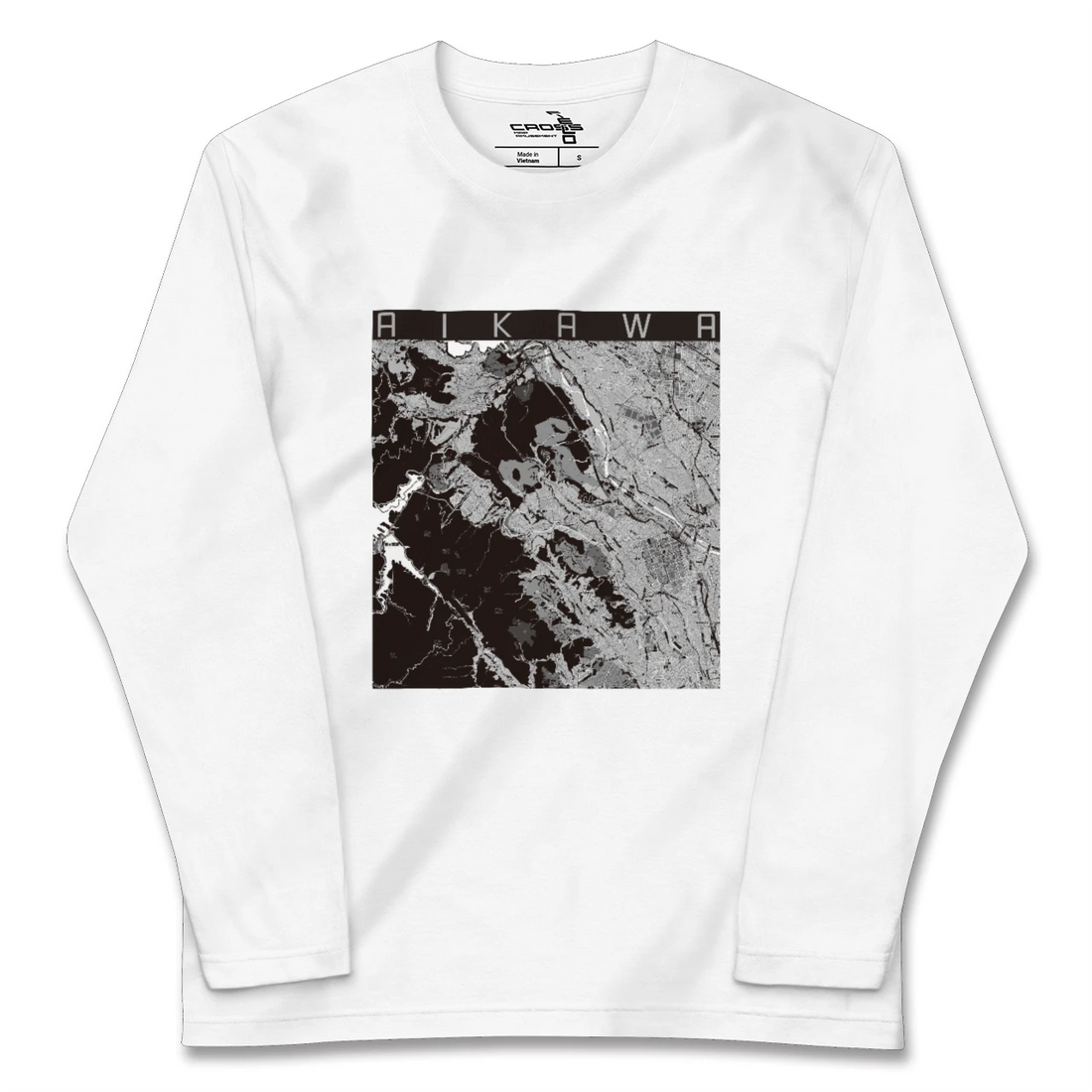 【愛川（神奈川県）】地図柄ロングスリーブTシャツ