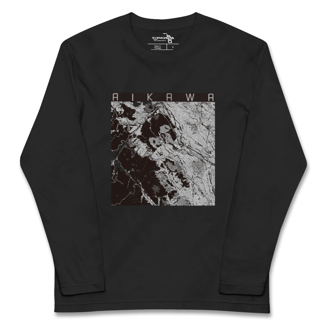 【愛川（神奈川県）】地図柄ロングスリーブTシャツ