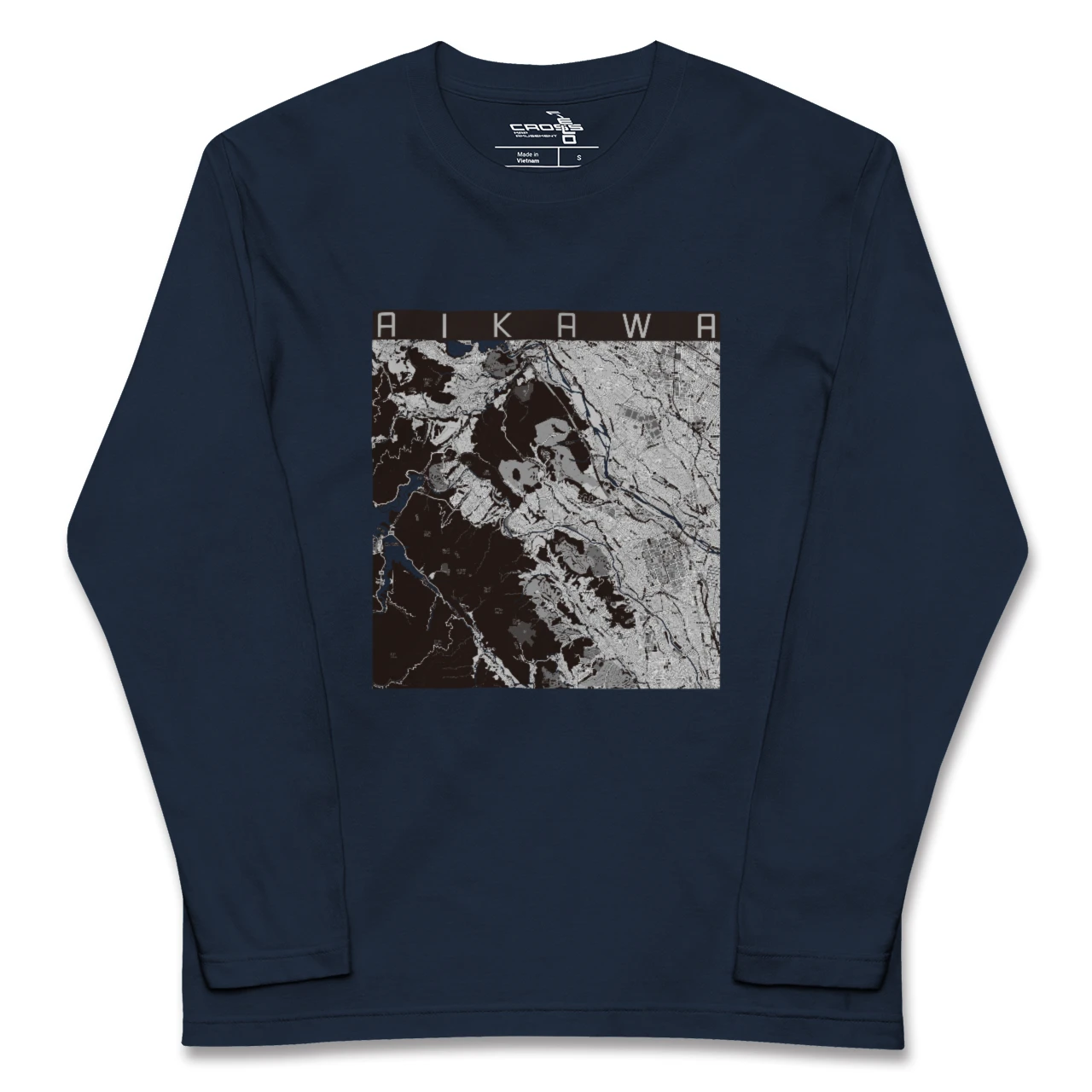 【愛川（神奈川県）】地図柄ロングスリーブTシャツ
