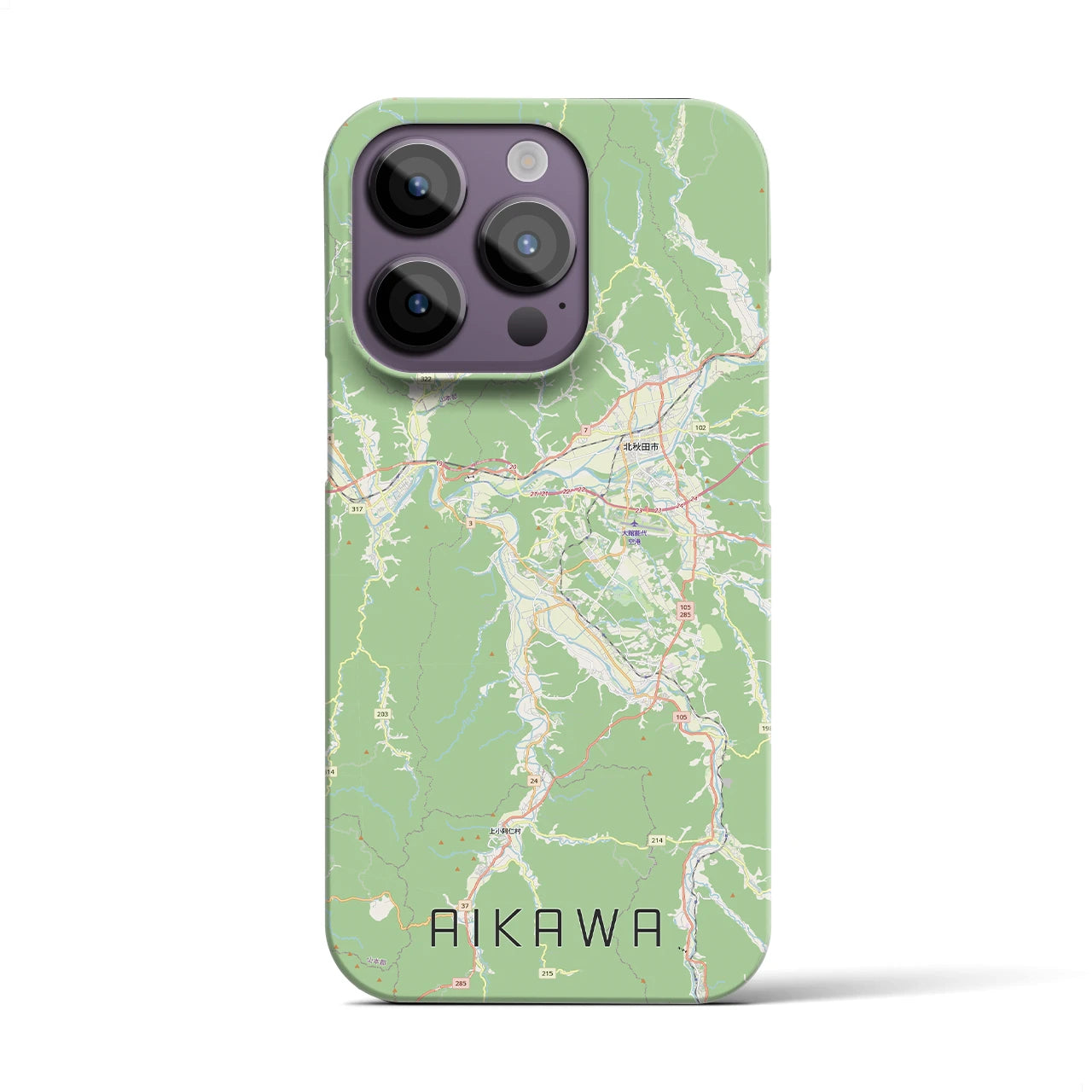 【合川（秋田県）】地図柄iPhoneケース（バックカバータイプ）
