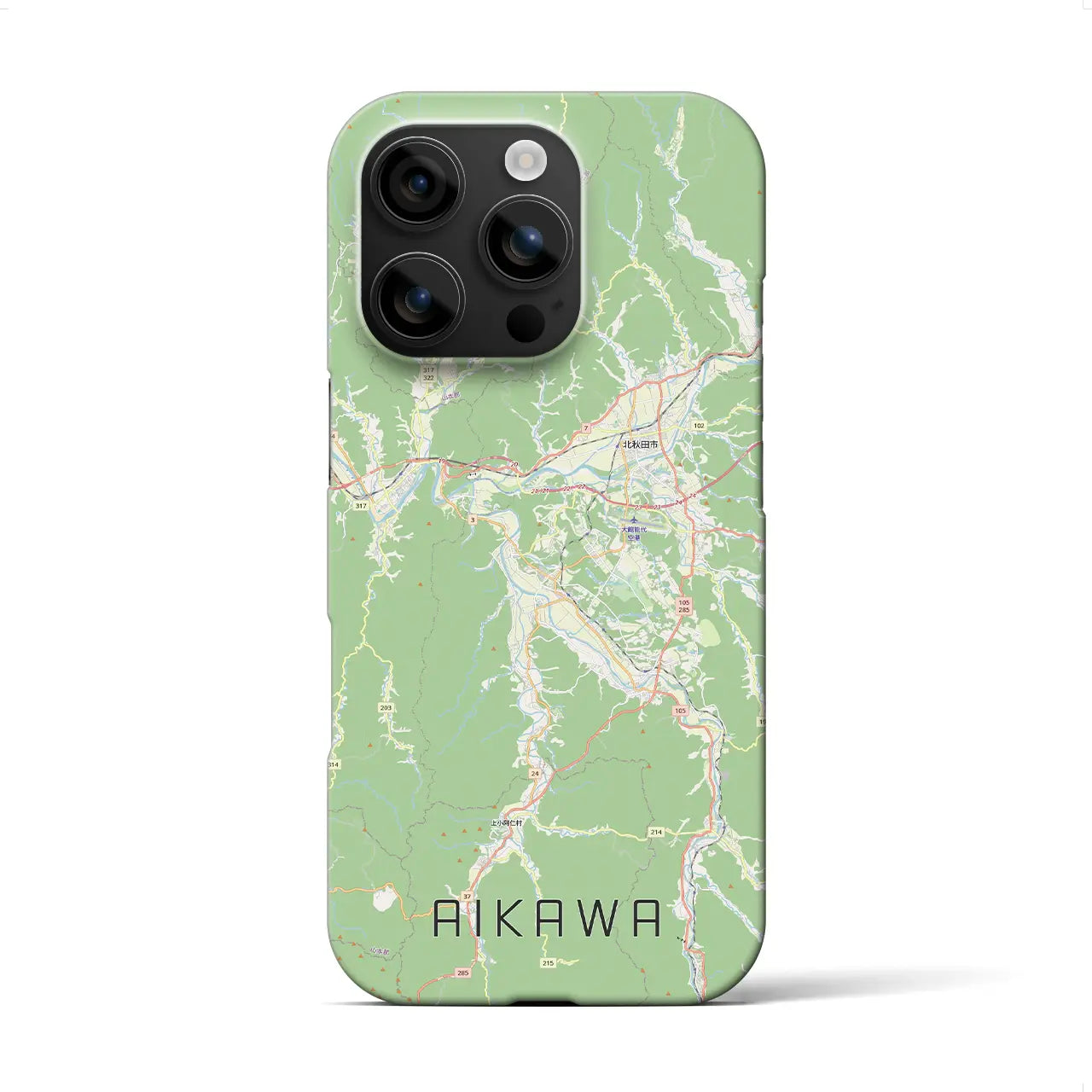 【合川（秋田県）】地図柄iPhoneケース（バックカバータイプ）