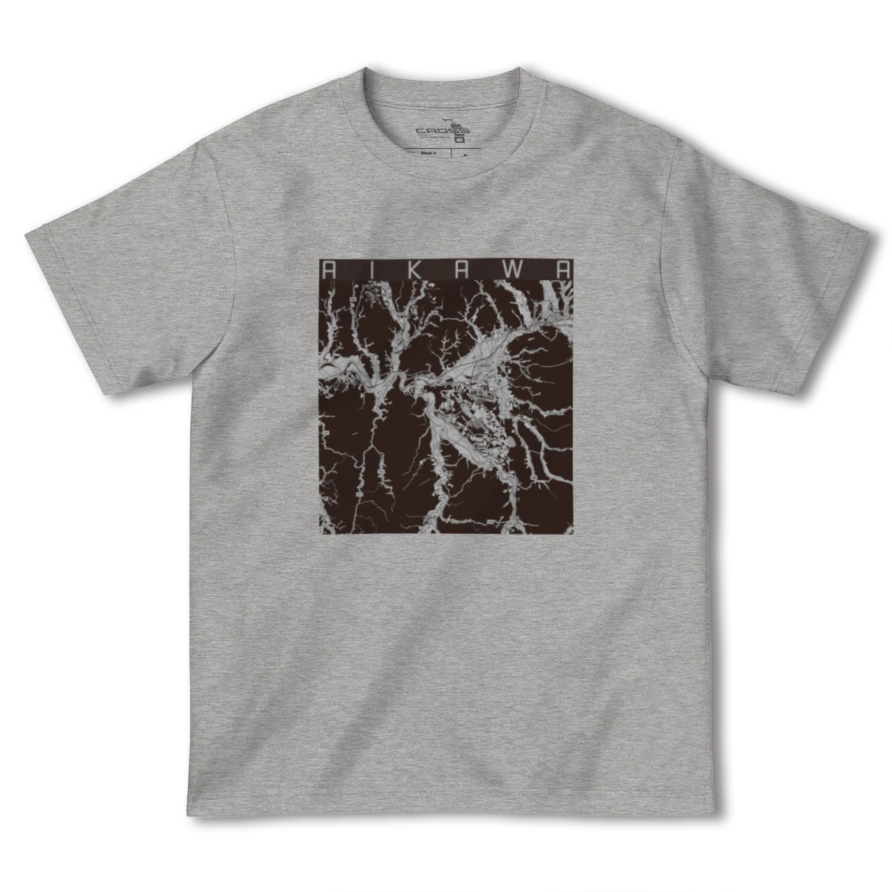 【合川（秋田県）】地図柄ヘビーウェイトTシャツ