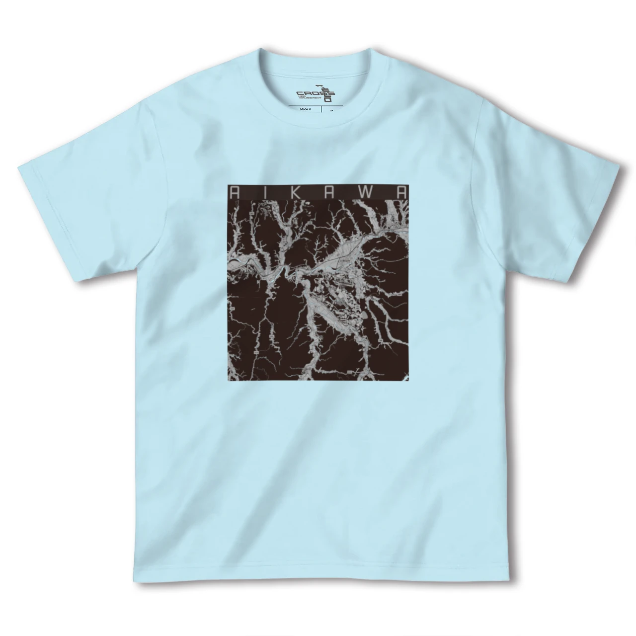 【合川（秋田県）】地図柄ヘビーウェイトTシャツ