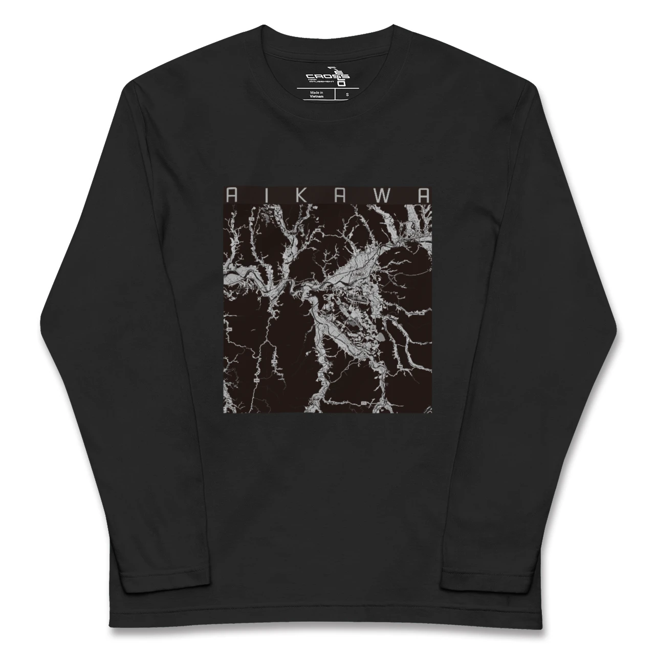 【合川（秋田県）】地図柄ロングスリーブTシャツ