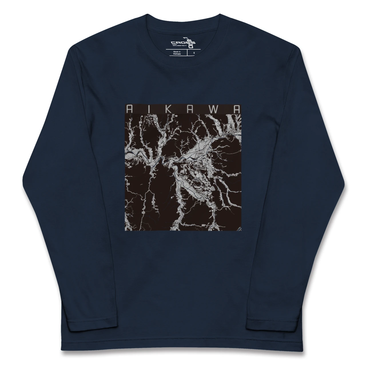 【合川（秋田県）】地図柄ロングスリーブTシャツ