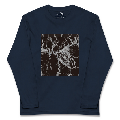 【合川（秋田県）】地図柄ロングスリーブTシャツ