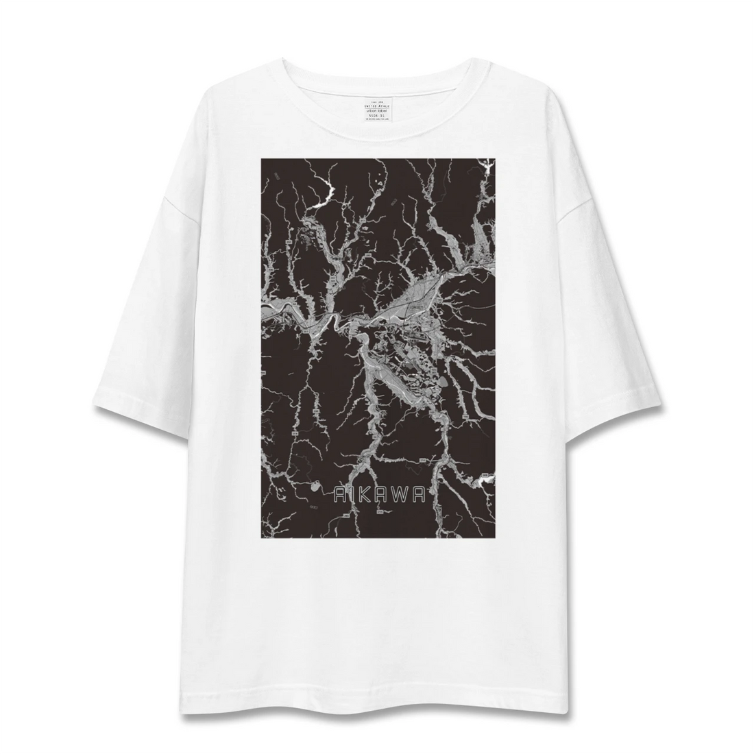 【合川（秋田県）】地図柄ビッグシルエットTシャツ