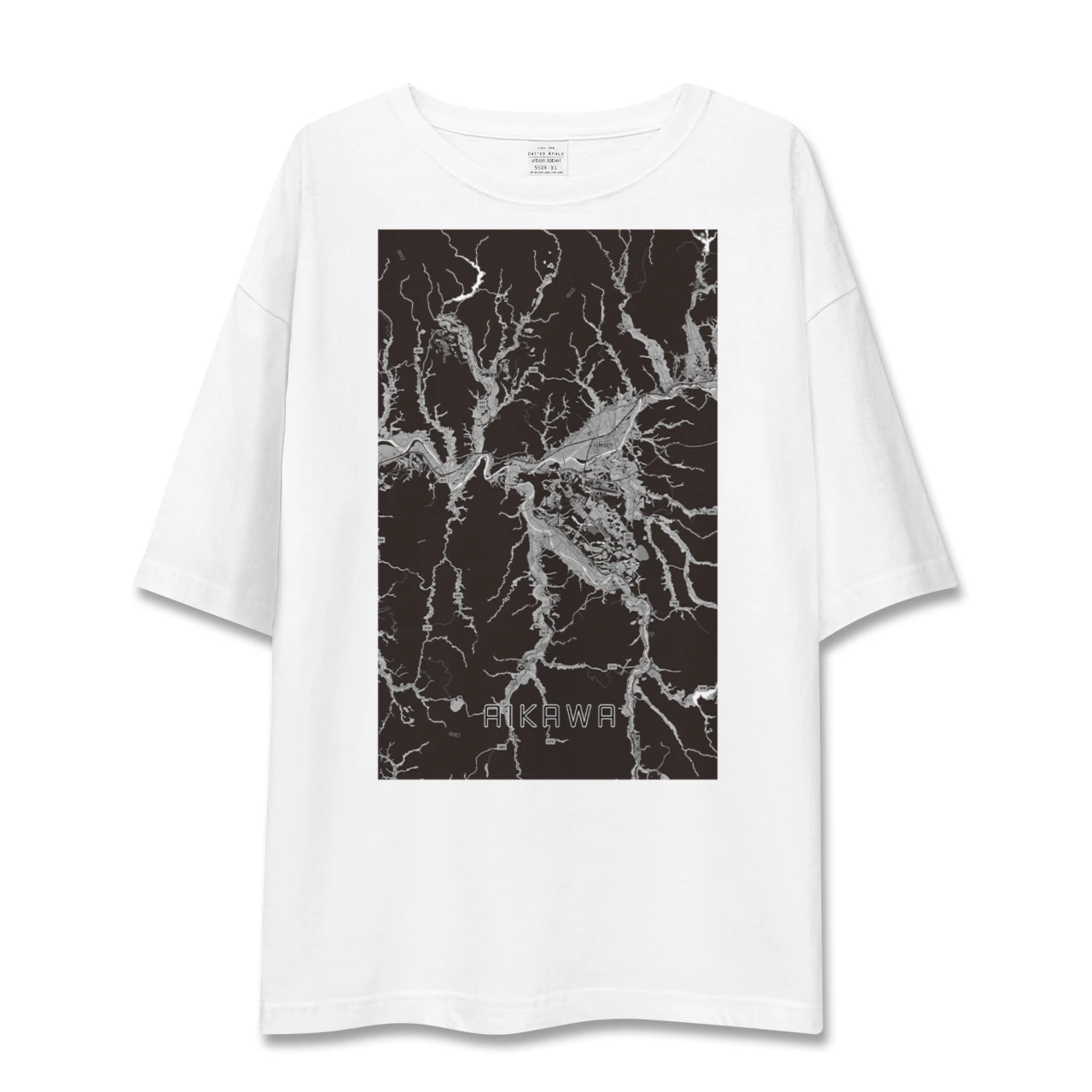 【合川（秋田県）】地図柄ビッグシルエットTシャツ