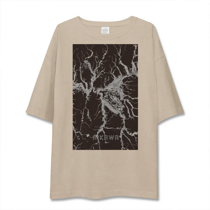 【合川（秋田県）】地図柄ビッグシルエットTシャツ
