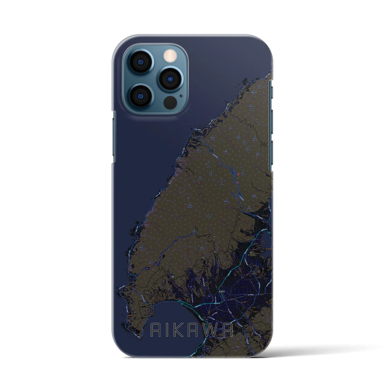 【相川（新潟県）】地図柄iPhoneケース（バックカバータイプ）