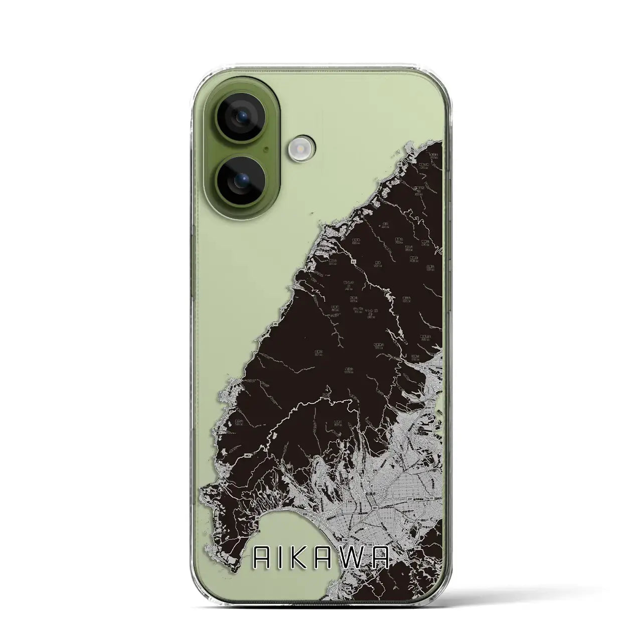 【相川（新潟県）】地図柄iPhoneケース（クリアタイプ）