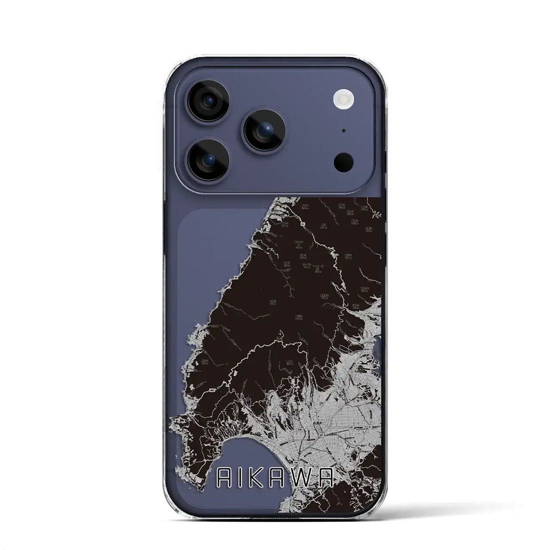 【相川(新潟県)】地図柄iPhoneケース(クリアタイプ)モノトーン・iPhone 17 Pro Max 用