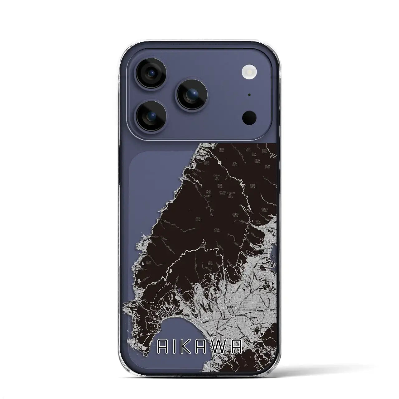 【相川（新潟県）】地図柄iPhoneケース（クリアタイプ）モノトーン・iPhone 17 Pro Max 用