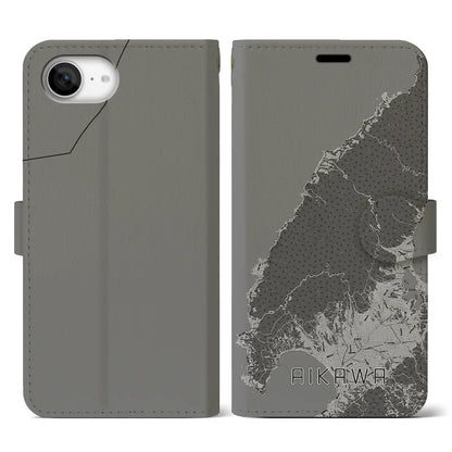 【相川（新潟県）】地図柄iPhoneケース（手帳タイプ）