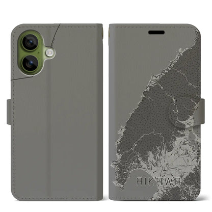 【相川（新潟県）】地図柄iPhoneケース（手帳タイプ）