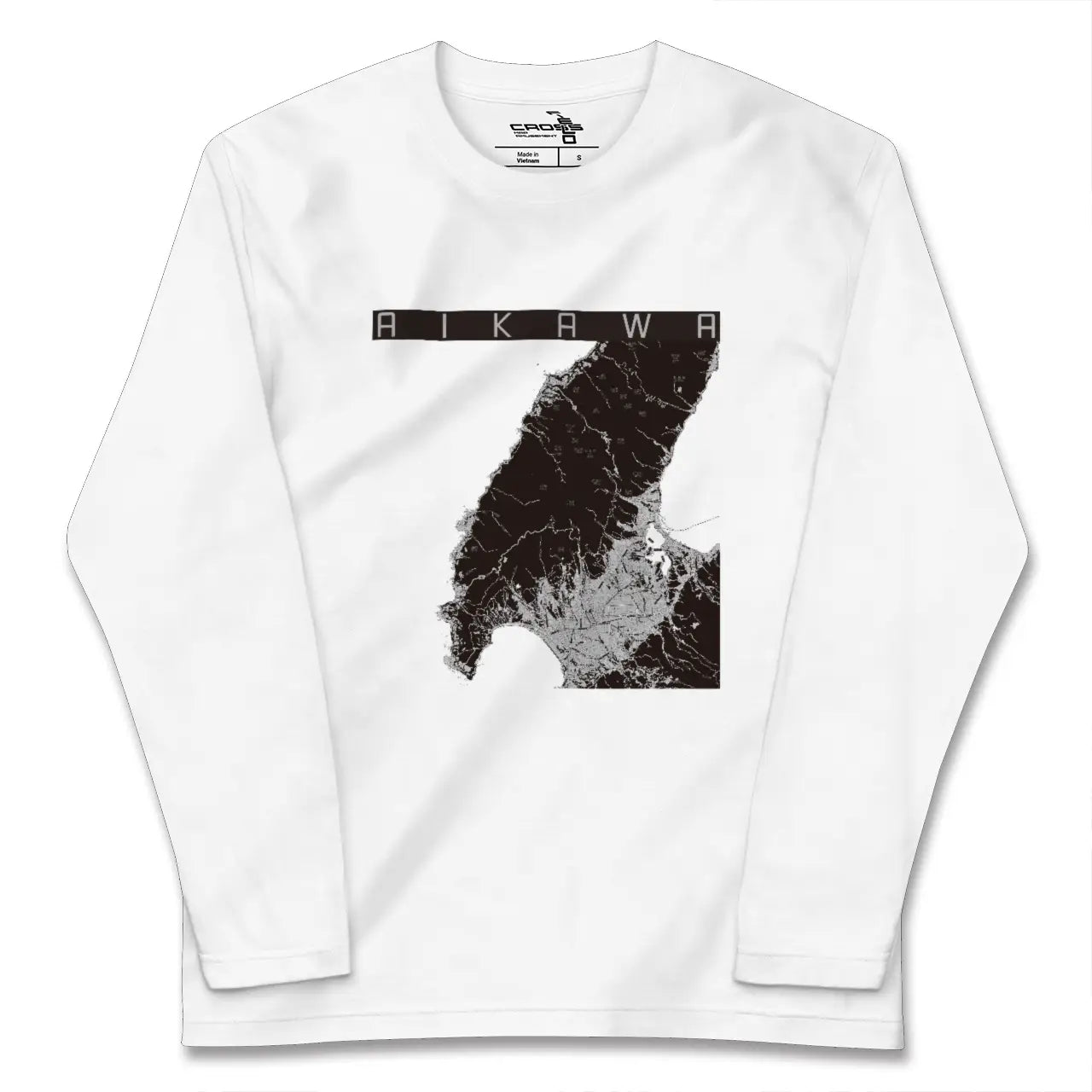【相川（新潟県）】地図柄ロングスリーブTシャツ