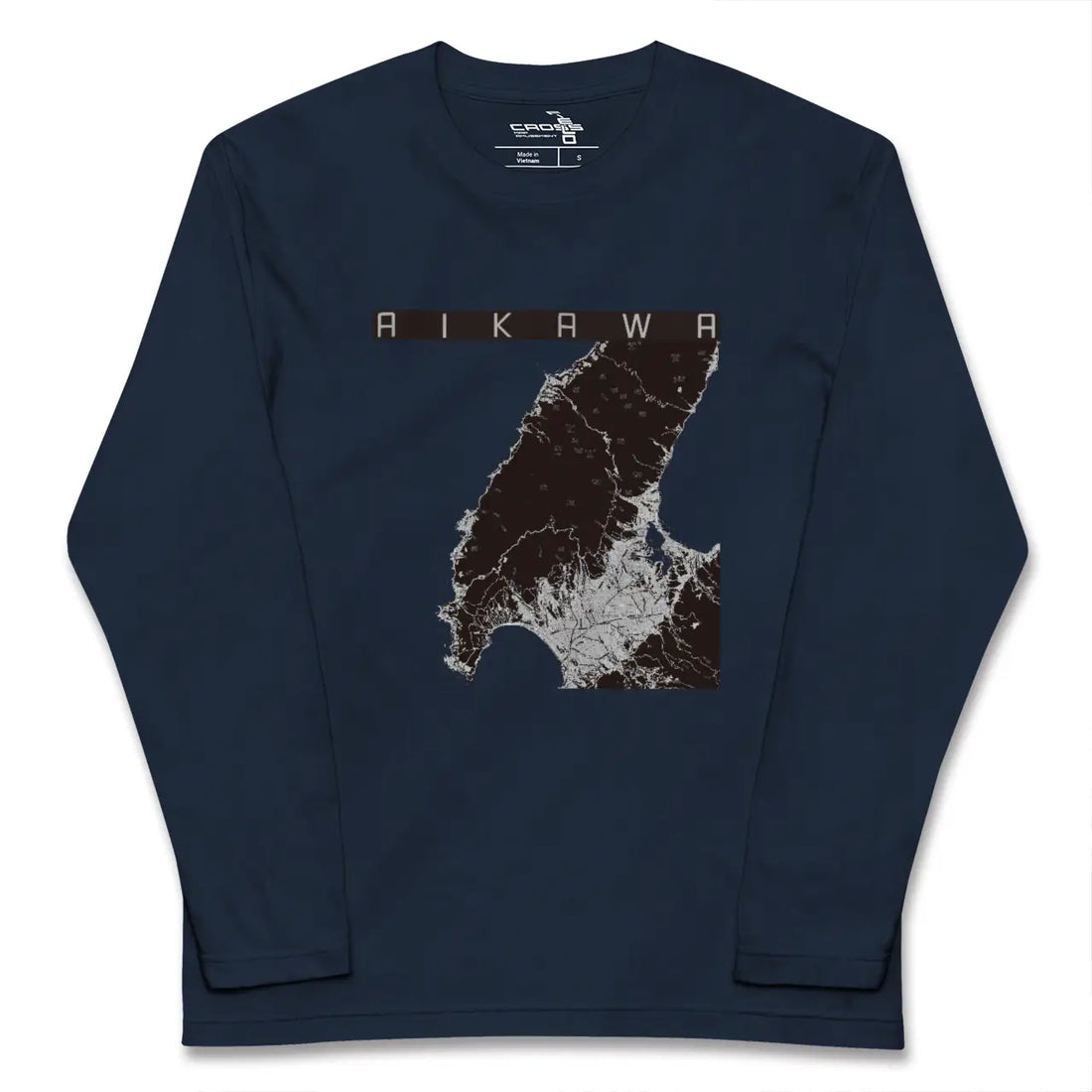 【相川（新潟県）】地図柄ロングスリーブTシャツ