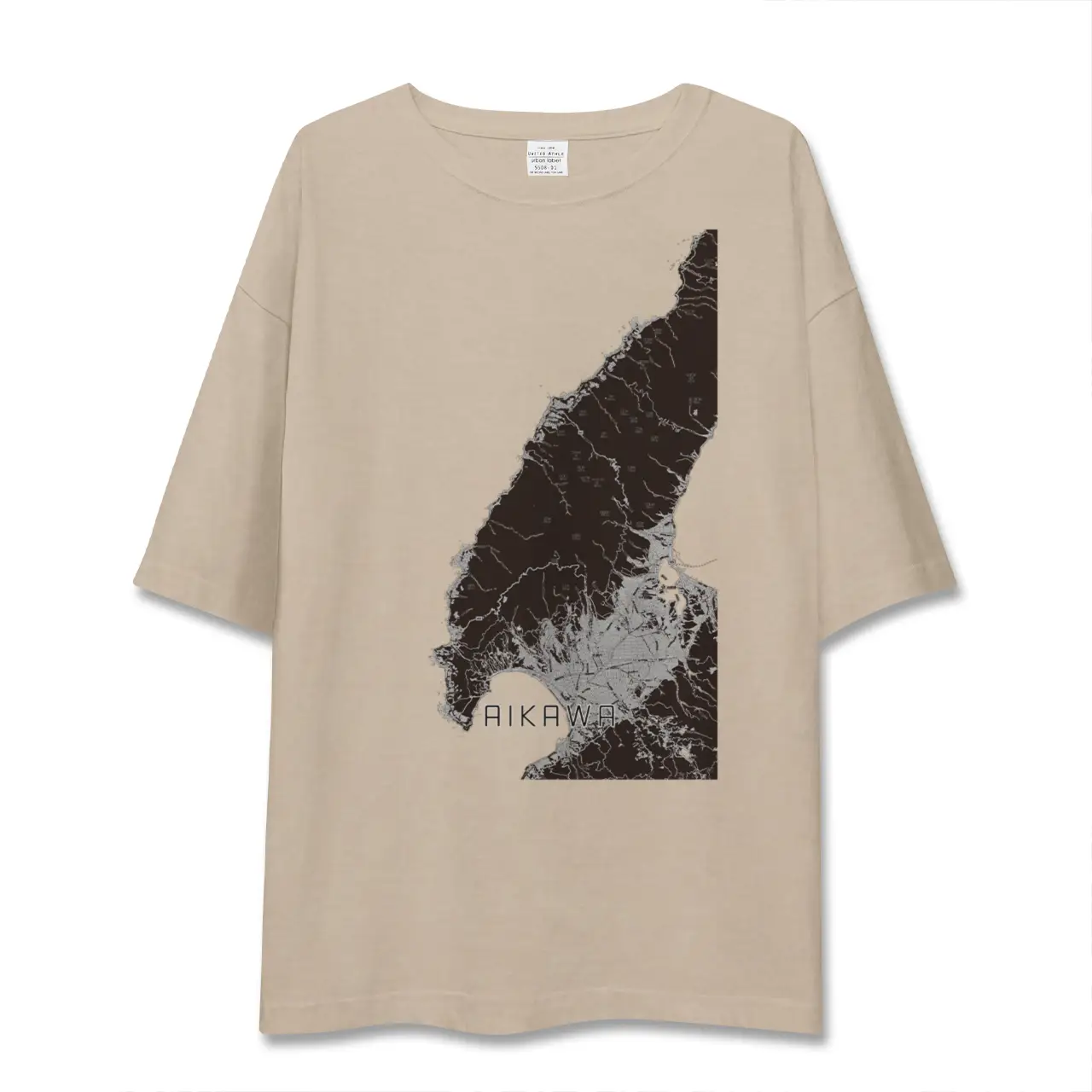 【相川（新潟県）】地図柄ビッグシルエットTシャツ