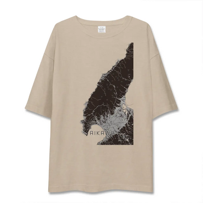【相川（新潟県）】地図柄ビッグシルエットTシャツ