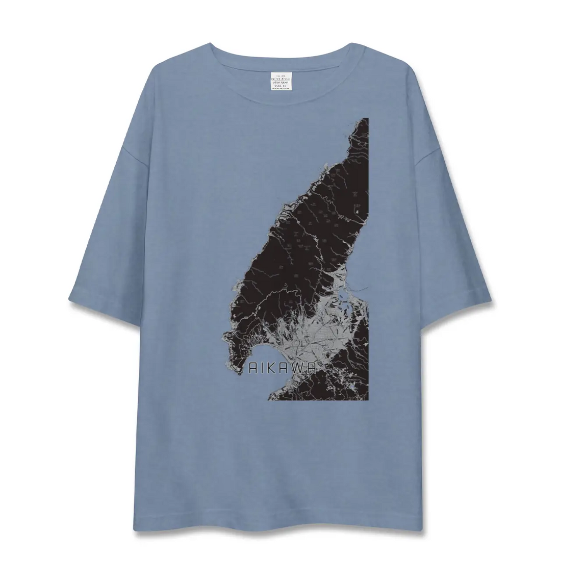 【相川（新潟県）】地図柄ビッグシルエットTシャツ