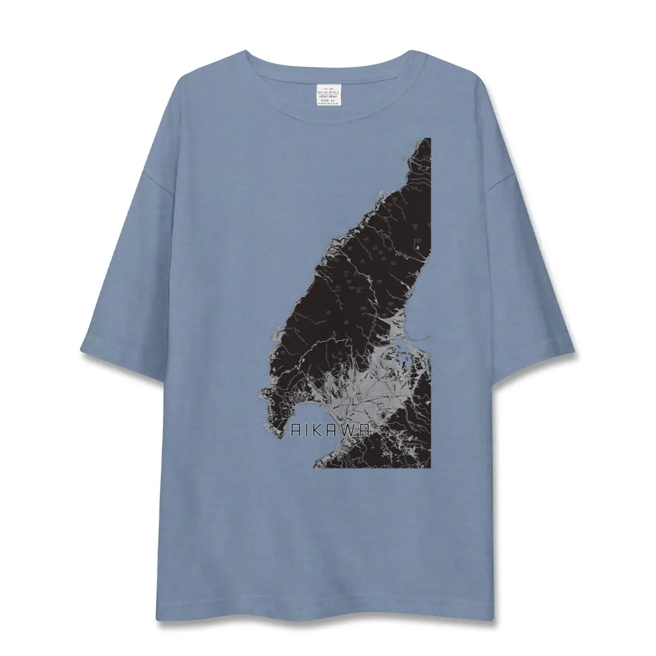 【相川（新潟県）】地図柄ビッグシルエットTシャツ