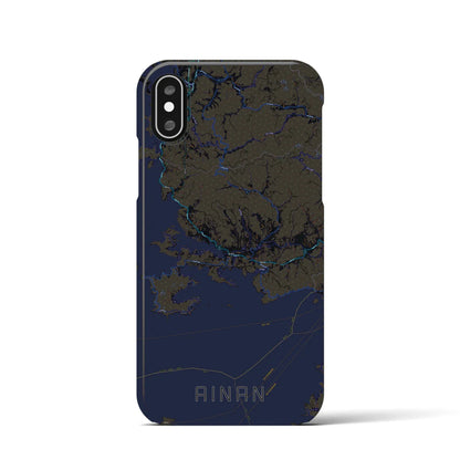 【愛南（愛媛県）】地図柄iPhoneケース（バックカバータイプ）