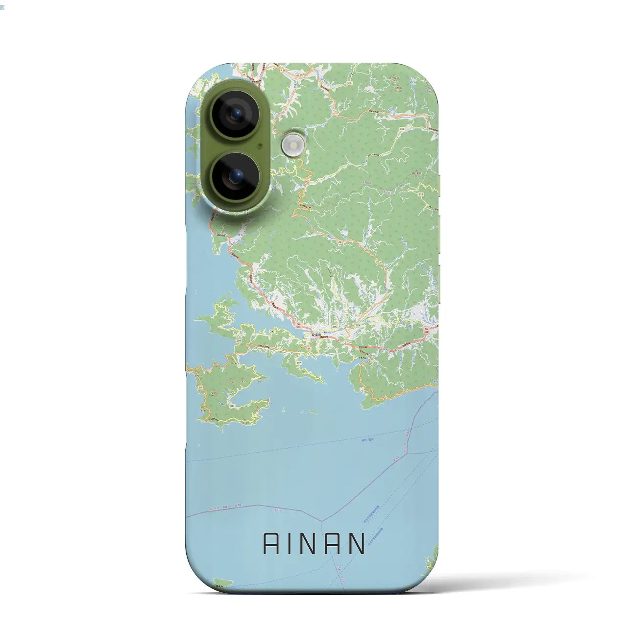 【愛南（愛媛県）】地図柄iPhoneケース（バックカバータイプ）