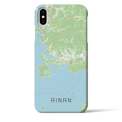 【愛南（愛媛県）】地図柄iPhoneケース（バックカバータイプ）