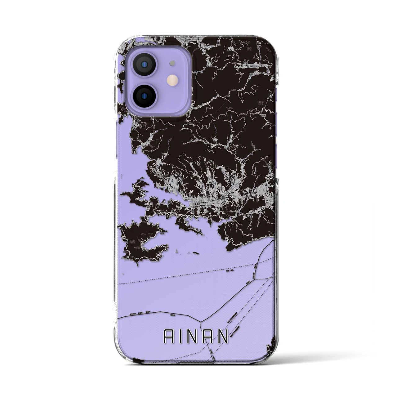 【愛南（愛媛県）】地図柄iPhoneケース（クリアタイプ）