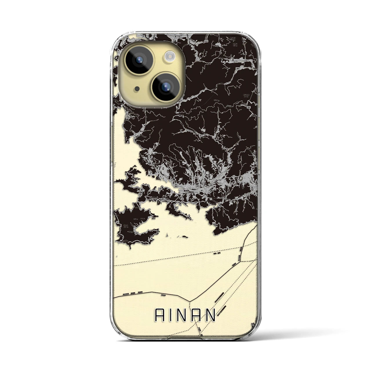 【愛南（愛媛県）】地図柄iPhoneケース（クリアタイプ）