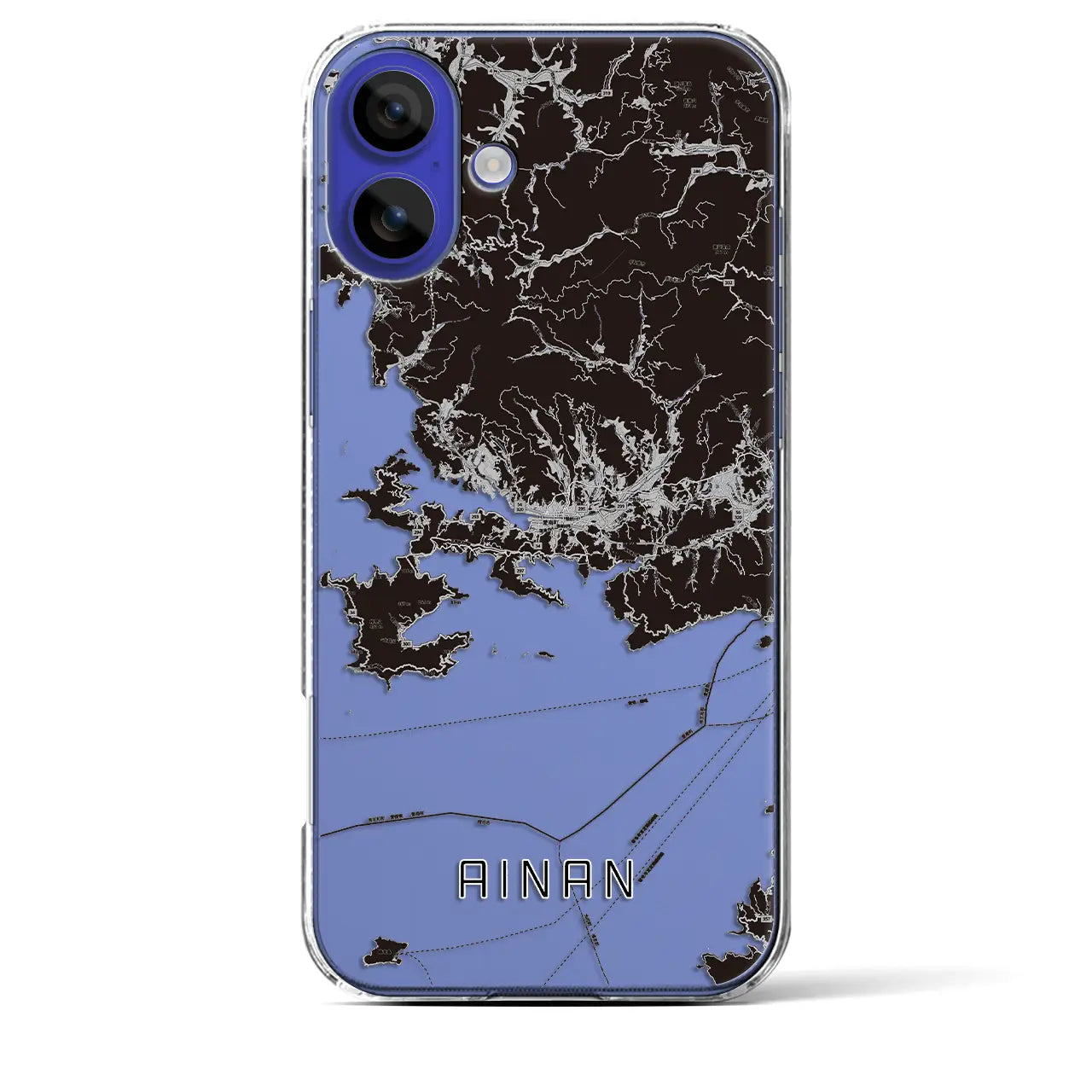 【愛南（愛媛県）】地図柄iPhoneケース（クリアタイプ）