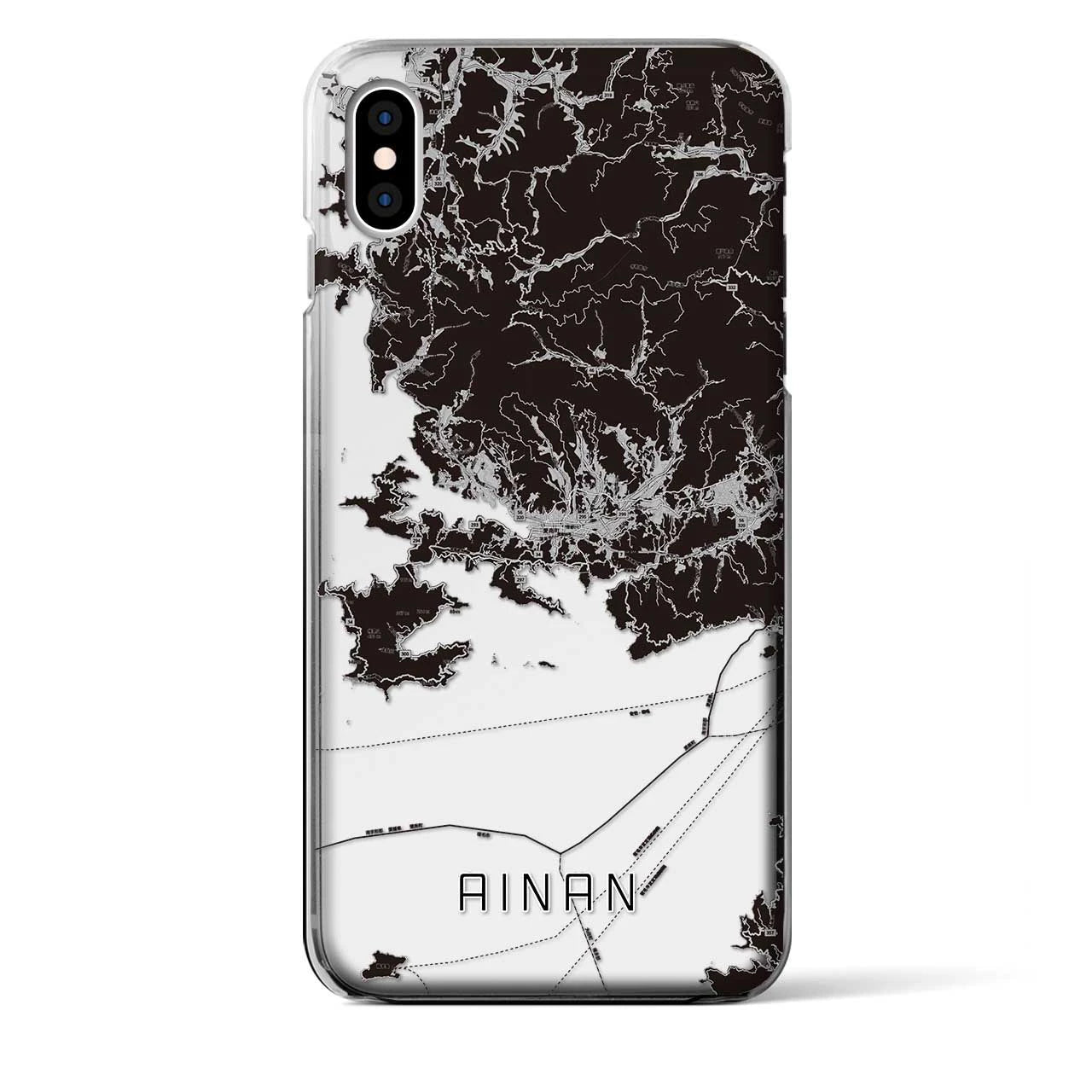 【愛南（愛媛県）】地図柄iPhoneケース（クリアタイプ）