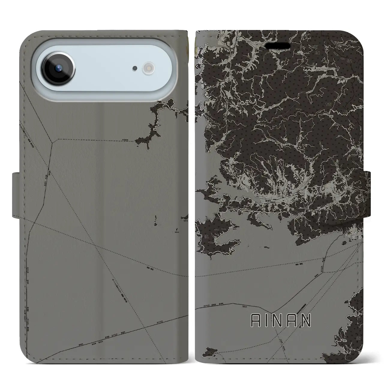 【愛南（愛媛県）】地図柄iPhoneケース（手帳タイプ）