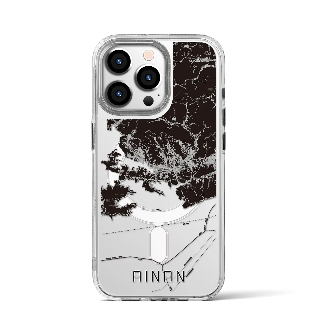 【愛南（愛媛県）】地図柄iPhoneケース（MagSafeタイプ）