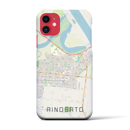 【あいの里（北海道）】地図柄iPhoneケース（バックカバータイプ）