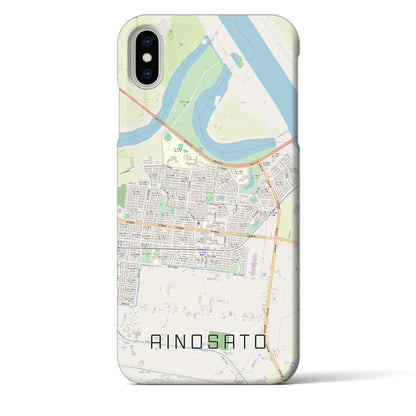 【あいの里（北海道）】地図柄iPhoneケース（バックカバータイプ）