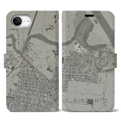 【あいの里（北海道）】地図柄iPhoneケース（手帳タイプ）