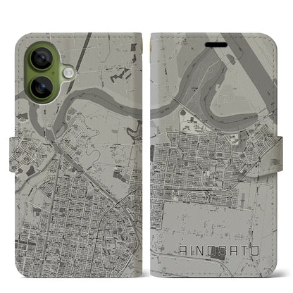 【あいの里（北海道）】地図柄iPhoneケース（手帳タイプ）