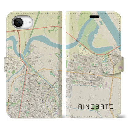 【あいの里（北海道）】地図柄iPhoneケース（手帳タイプ）
