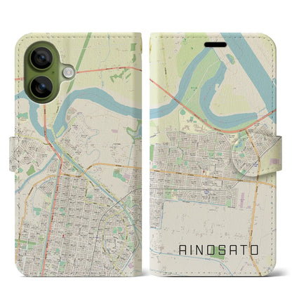 【あいの里（北海道）】地図柄iPhoneケース（手帳タイプ）