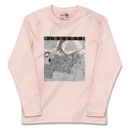 【あいの里（北海道）】地図柄ロングスリーブTシャツ