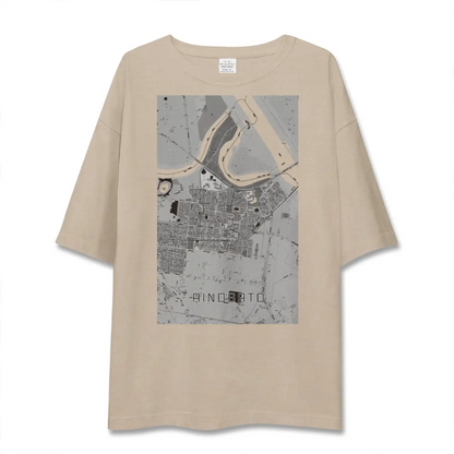 【あいの里（北海道）】地図柄ビッグシルエットTシャツ