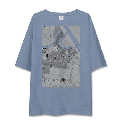 【あいの里（北海道）】地図柄ビッグシルエットTシャツ