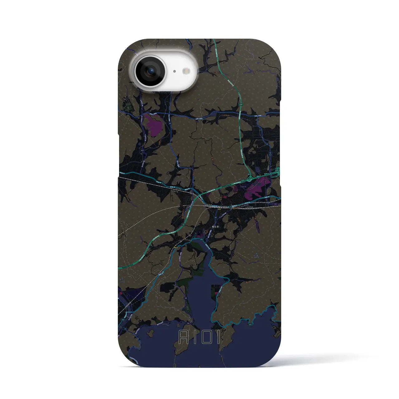 【相生（兵庫県）】地図柄iPhoneケース（バックカバータイプ）