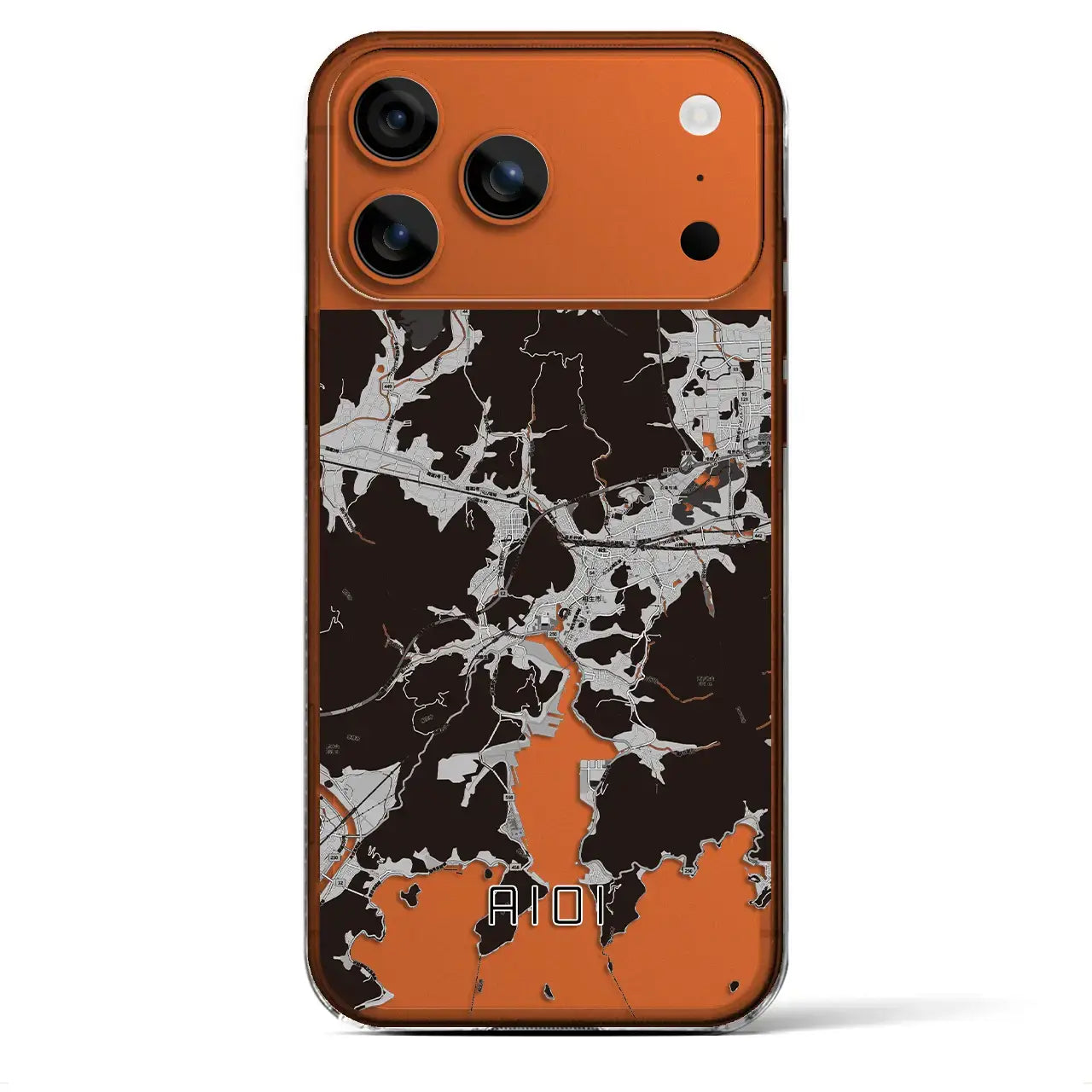 【相生（兵庫県）】地図柄iPhoneケース（クリアタイプ）モノトーン・iPhone 17 Pro Max 用